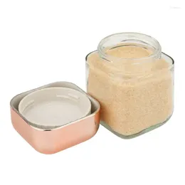 Storage Bottles Can Do 3-Piece Glass Jar Set Copper Lids Jars With Container Squeeze Bottle Kitchen Organiser Food C