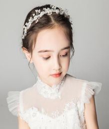 Elegant Wedding Headpieces Silver Flower Crystal Pearl Hair Ornaments Prom Party Women Hair Accessories Bridal Headwear4884309