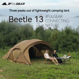 Tents And Shelters 3FUL GEAR Beetle 13 Tent Outdoor Camping 40D Nylon Folding Tunnel Breathable Large Space Spherical With Chimney Mouth