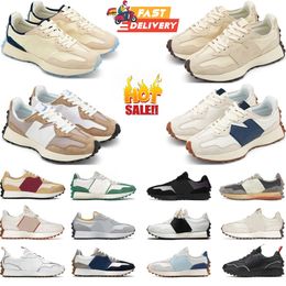 2024 new balanace N 327 shoe sneakers running shoes Men Sport white blue light camel green sea salt red bean milk Dark Grey women Trainers Jogging