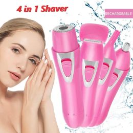 Clippers USB Rechargeable Protable 4 In 1 Epilator Trimmer Hair Remover For Women Body Facial Eyebrow Razor Mini Skin Care Machine