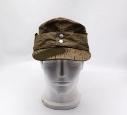 Caps MILITARY WAR REENACTMENT REPLICA WWII WW2 GERMAN ARMY ELITE M43 SPLINTER CAMO B HAT FIELD CAP