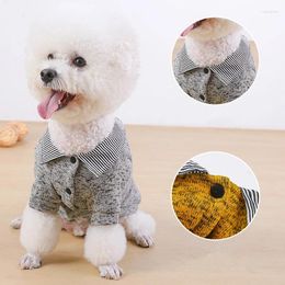 Dog Apparel Warm Coat Winter Puppy Cat Plaid Shirt Sweater Clothes For Small Dogs Bichon Knitwear Sweatshirt Jacket Pet Knitted