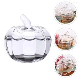 Storage Bottles Glass Jar Pumpkin Candy Container Crystal Biscuit Barrel Kitchen Food Holder