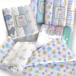 Shirts 4 Pcs/lot 100% Cotton Flannel Diaper Muslin Diaper Baby Blanket Cartoon Print Baby Bath Swaddle Soft Children's Muslin Swaddle