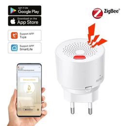 Tuya Zigbee Smart Home Natural Gas Sensor Combustible Household Smart LPG Gas Leakage Alarm Detector Fire Security Protection 240423