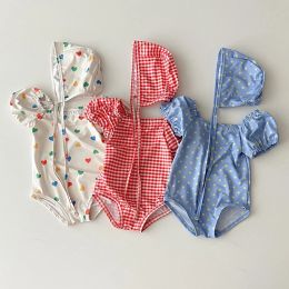 Swimwear Summer Baby Girls Short Sleeve Printing Bikini Swimsuit Infant Kids Baby Girls Onepiece Beach Swimming Swimsuit