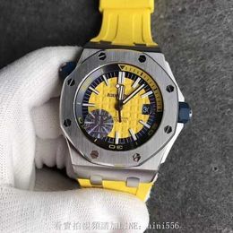 Designer Watch Luxury Automatic Mechanical Watches International Series 15710 St Yellow Disc Diving Chain Machine Core Men 3120 42 Mm Movement Wristwatch