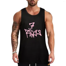 Men's Tank Tops 7 Rings (pink Title) - Collection Top Singlets For Men Clothes Gym Clothing Shirts