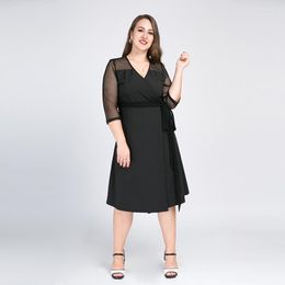 Casual Dresses Plus Size Sexy See-through Slimming Dress