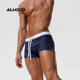 EQ4C Men's Swimwear ALSOTO Men Swimsuit Brand Shorts Mens Briefs Summer Swim Suit Sexy Mayo Sunga Beach Stroj Kapielowy Badpak d240424