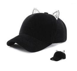 Hats Women Baseball Cap Hip Hop Adjustable Performance Curve Cat Ear Hat Casquette Crocodile9563375