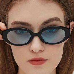 Sunglasses Vintage Oval Women Fashion Retro Female Sun Glasses Trendy Designer UV400 HD Man Punk Shades Eyewear