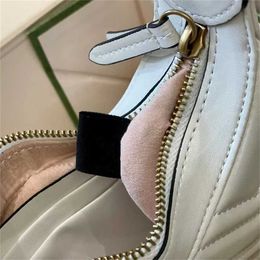 Tote Bag High Definition Famiglia Blondie Series Mini in pelle Tround Interlocking Double Chain