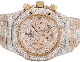 Designer Watch Luxury Automatic Mechanical Watches Mens 18k Rose Gold 41mm Full Vs Diamond 31.75 Ct Movement Wristwatch