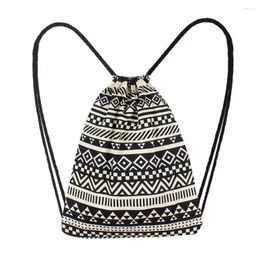 Drawstring Women Geometric Backpack 3d Printing Travel Softback Men Bag Storage Package Favours Mochila #T1P