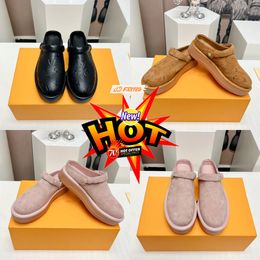 Designer Slides Womens Slippers platform heel flat Slide luxury Casual summer sandals beach slippers Size 35-41
