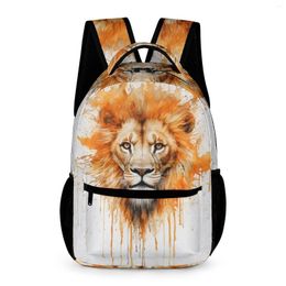 Backpack Lion Extraordinary Ink Drawing Women Men Polyester Trekking Backpacks Breathable Cool High School Bags Rucksack