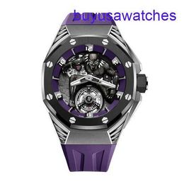 AP Calendar Wrist Watch Royal Oak Concept Series Black Panther Floating Tourbillon Mens Watch 26620IO