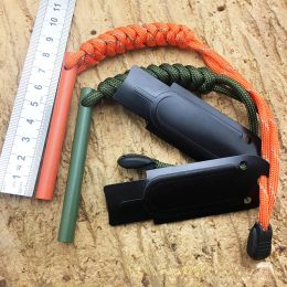 Tools Coloured 8 * 80mm outdoor Camping Survival Tool Kits EDC Gear fire and survival whistle strong blade 7core umbrella rope