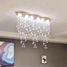 Chandeliers 2024 Modern Creative Luxury Chandelier Crystal Ceiling Home Lighting Luminaire Living Room Glossy Dining Table