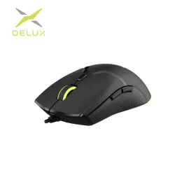 Mice Delux M800 Ultralight Pmw3389 16000dpi Wired Gaming Mouse 58g Rgb 6 Buttons Fully Programmable Ergonomic for Pc Gamer