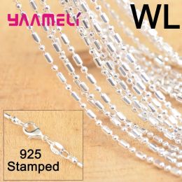 Necklaces 20PCS Shiny 18" 925 Sterling Silver Jewellery Necklace Chains With Lobster Clasps Fit Pendant Factory Directly Price Sale Findings