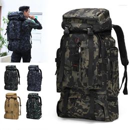 Backpack 80L Outdoor Adventure Travel USB Charging Tactical Camouflage Camping Bag Hiking Mountaineering Hunting
