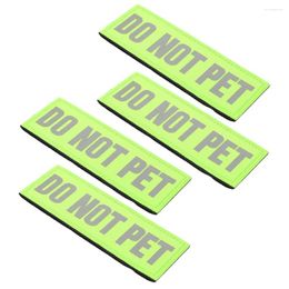 Dog Collars 4 Pcs Service Puppy Patch Tag No Contact Reflective Patches Nylon Sticky Strap Eye Mask