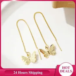 Dangle Earrings Chain Crystal Trend Long Tassel Wedding Jewellery Straight Hanging Earings Fashion