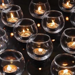 Candle Holders Decorative Candles And Accessories 36Pcs Glass Tealight - Bowl Bulk For Votive/Floating