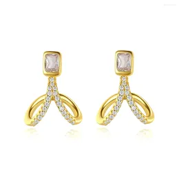 Stud Earrings Compact And Three-dimensional Pave Style Fashion Jewerly For Women 2024 Gift In 925 Sterling Silver Super Deals