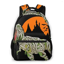 Backpack Spooky Dino Mummy Halloween Gift Idea For Girls Boys Travel RucksackBackpacks Teenage School Bag