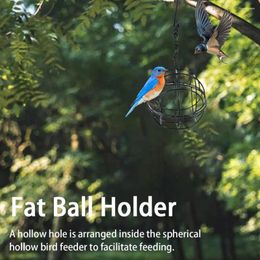 Garden Decorations Outside Hanging Bird Feeder For Wild Birds Metal Hook Fat Ball Outdoor Decoration Feeding Tools W9O0