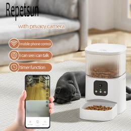 Control 3L Pet Automatic Feeder Smart Recorder with HD Camera APP Control Timer Feeding Cat and Dog Food Dispenser Pet Feeding Supplies