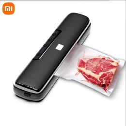 Bags Xiaomi Household New Food Vacuum Sealer Food Packaging Hine with 15pcs Food Saver Bags Film Sealer Vacuum Packer Kichen Tool