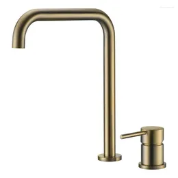 Bathroom Sink Faucets Gold Colour Basin Wall Mounted Brass Single Handle Mixer Antique
