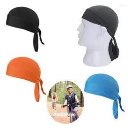 Cycling Caps Quick Dry Cap Solid Color Head Scarf Summer Men Running Riding Headscarf Pirate Headband Sweat-wicking