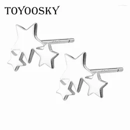 Stud Earrings 2024 Est Glaxy Star Cluster 925 Sterling Silver Three Stars Wholesale Sterling-silver-jewelry Studs Cool Gift