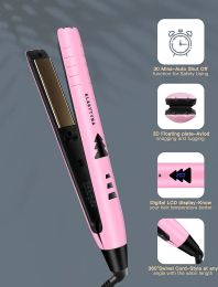 Irons Professional Flat Curling Bar Temperature Hair Straightener Curler Portable LCD Display Electric Styling Tools