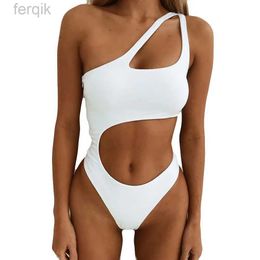 Women's Swimwear Hollow Out White One Piece Swimsuit For Women Push-Up Padded Bra Beach Bikini One Piece Swimwear Sexy Pool Bathing Bodysuit d240424