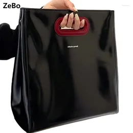 Bag 2024 Women's Leather Crossbody Large Capacity Commuting Versatile Bright Face Handheld Briefcase Computer