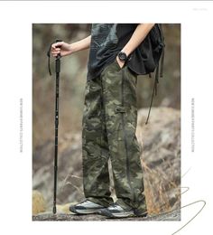 Men's Pants Men Fashion Cargo Multi-pockets Baggy Casual Trousers Overalls Camouflage Man Waterproof Technical