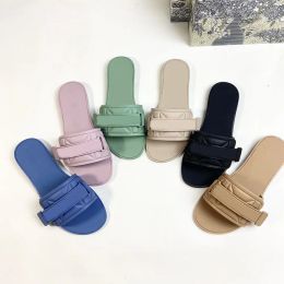 2024 Fashion Hot Sale Summer slippers in 6 colors come with box and dust bag Wear Flat Bottom Non-Slip Muffin New Platform Western Style