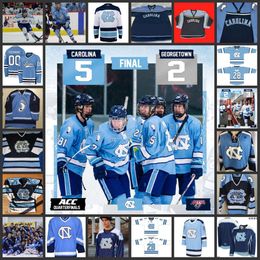 Kob Custom UNC North Carolina Tar Heels Stitched Hockey Jersey Ava Borkowski Jerseys 35 Kiersten Thomassey 36 Kennedy Cliggett Kit Olmsted