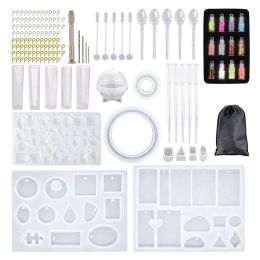 &equipments 148 Pieces Resin Jewellery Making Starter Kit, Silicone Casting Mould For Beginners With Molds, Resin Kits And Tools Set