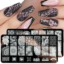 Art Lace Nail Stamping Plates Mandala Geometric Flowers Nail Art Stamp Templates Polish Printing Stencils Manicure Tools