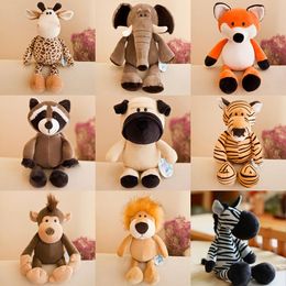 Cross border jungle animal dolls, elephants, tigers, plush toys, hippos, deer, pillows, dolls, gifts, wholesale for foreign trade