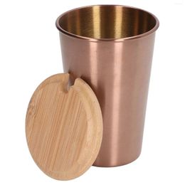 Tumblers 500ML Stainless Steel Beer Mug With Lid Single Layer Water Cup Outdoor Drinking For Household Party