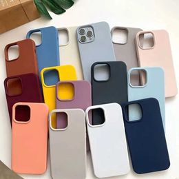 Cell Phone Cases Official Silicone Case For iPhone 13mini 14 13 Pro Max Cases For iPhone 13 12 15 14 Pro Case Full Cover Case 240423